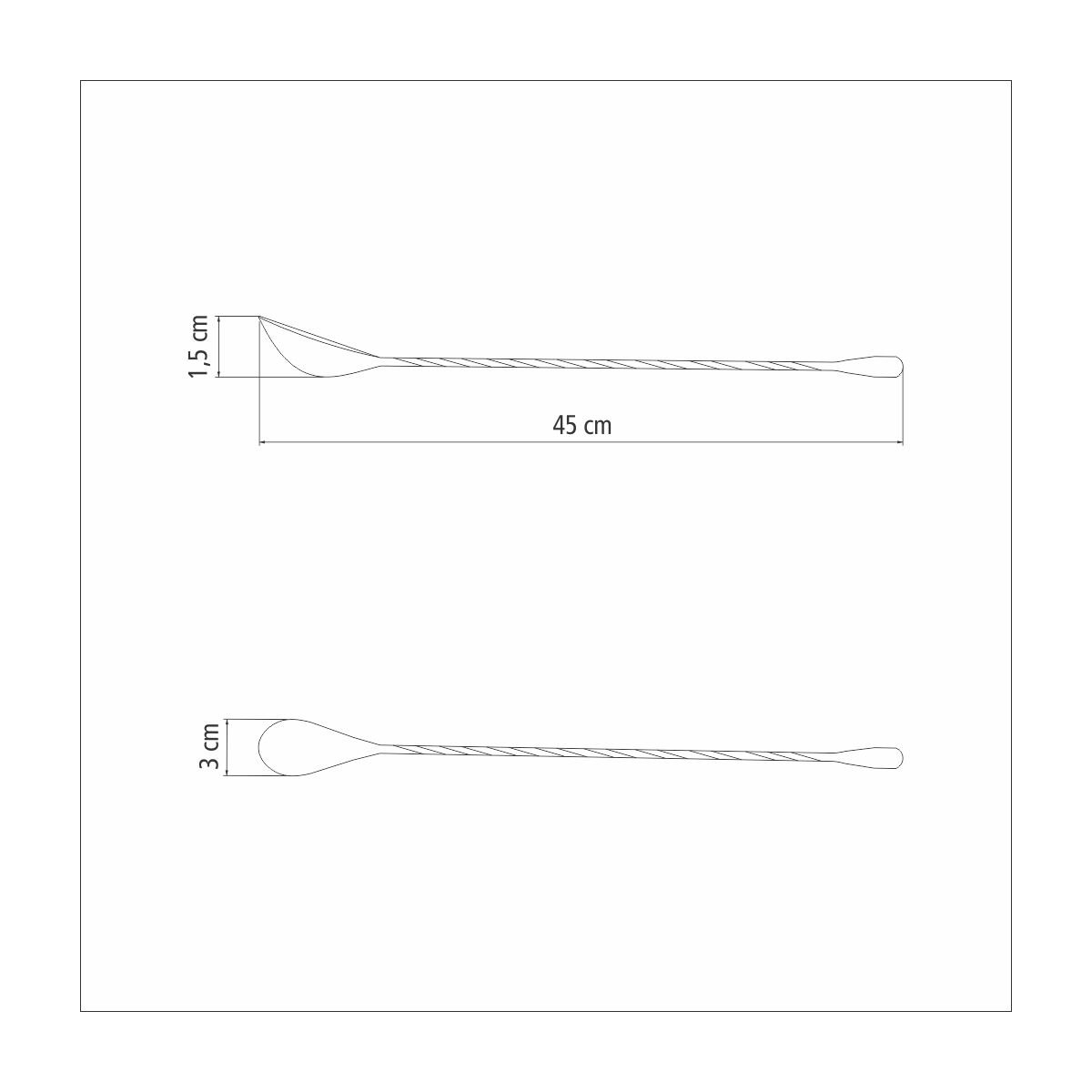 Colher Bailarina Espiral Tramontina em Aço Inox 45 cm Para Sucos e Drinks:Prateado - 6