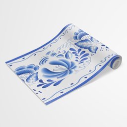 Faixa Decorativa - Floral Azul Portugues 1 - 4