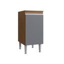 Ver imagem 2 de Balcão para Cozinha 40cm 1 Porta Athena Móveis Cinza/Freijo