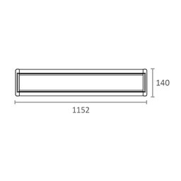 Luminária Led Taschibra Tl Slim 20 de Sobrepor 40w Bivolt Preta 4000k Luz Neutra - 6