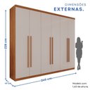 Ver imagem 5 de Guarda-Roupa Casal 6 Portas 6 Gavetas Florianópolis