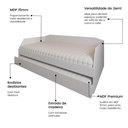 Ver imagem 2 de Bicama Cama Auxiliar Americana Luxo em Mdf Resistente Nobre Branco