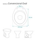 Ver imagem 2 de Assento Sanitário Poliéster Oval Convencional Verde Agua com 4 Borboletas para Todas As Marcas com