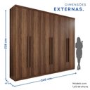 Ver imagem 5 de Guarda-Roupa Casal 6 Portas 6 Gavetas Florianópolis