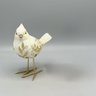 Pássaro Natalino Branco Dourado 16,5x14cm Florarte - 3