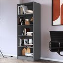 Ver imagem 1 de Estante para Livros em MDP Palermo 177cm x 52cm x 32,5cm Cinza