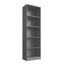 Ver imagem 2 de Estante para Livros em MDP Palermo 177cm x 52cm x 32,5cm Cinza
