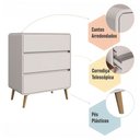 Ver imagem 6 de Cômoda Infantil Curve 3 Gavetas Bege Dunas - Completa Móveis
