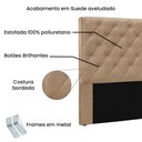 Ver imagem 5 de Cabeceira Dora Queen Fixação no Box Estrutura Mdf-mdp Suede Creme Loja Sheep
