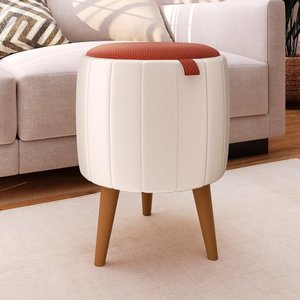 Puff Gourmet Banqueta Moisés para Sala, Quarto ou Escritório - Off White