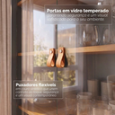Ver imagem 5 de Cristaleira Lizz Cinza Perola/Cedro - Casa D Móveis
