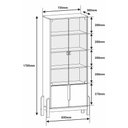 Ver imagem 4 de Cristaleira Lizz Cinza Perola/cedro - Casa D Móveis