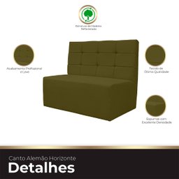 Canto Alemão Confortável para Apartamento Cozinha e Restaurantes Suede Tabaco - 8