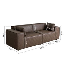 Sofá 2 Lugares 220cm Baobá CabeCasa MadeiraMadeira - 3