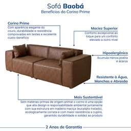 Sofá 2 Lugares 220cm Baobá Cabecasa Madeiramadeira - 5