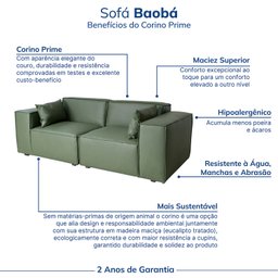 Sofá 2 Lugares 220cm Baobá CabeCasa MadeiraMadeira - 5