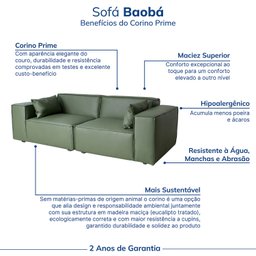 Sofá 2 Lugares 260cm Baobá CabeCasa MadeiraMadeira - 5