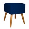 Kit Poltrona Decorativa Marcela Mais Puff Isabela Pés Palito Suede Azul Marinho - DS Estofados - 6
