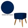 Kit Poltrona Decorativa Marcela Mais Puff Isabela Pés Palito Suede Azul Marinho - DS Estofados - 5