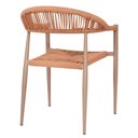 Ver imagem 5 de Kit 4 Cadeiras Empilhável Laguna Trancoso Fratini Aluminio Assento Trama Corda Náutica Terracota
