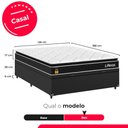 Ver imagem 3 de Cama Box Baú Casal Couro Preto + Colchão Life D33 Pillow Top 61x138x188cm Preto- e-Shop Casa