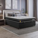 Ver imagem 5 de Cama Box Baú Casal+ Colchão Life D33 Pillow Top 61x138x188cm Suede Preto- e-Shop Casa