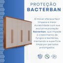 Ver imagem 7 de Guarda-Roupa Casal 6 Portas 6 Gavetas com Pés Florianópolis Marrom/Cinamomo/Off White