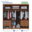 Ver imagem 6 de Guarda-Roupa Casal 6 Portas 6 Gavetas com Pés Florianópolis Marrom/Cinamomo/Off White