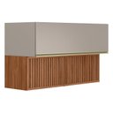 Ver imagem 7 de Armário Aéreo 2 Portas MDF Riapada Basculante 120cm Proença Bege/Nogueira/Nude Prime