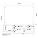 Ver imagem 4 de Painel para Tv 55 Pol com Bancada Suspensa 136cm Brasil Buriti/off White - Caemmun