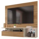 Ver imagem 1 de Painel para Tv 55 Pol com Bancada Suspensa 136cm Brasil Buriti/off White - Caemmun