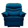 Poltrona Reclinável Elétrica Confortável Suede Azul Royal - 1