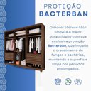 Ver imagem 6 de Guarda-roupa Closet 6 Gavetas com Pés Florianópolis Espresso Móveis