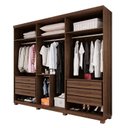Ver imagem 3 de Guarda-roupa Closet 6 Gavetas com Pés Florianópolis Espresso Móveis