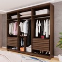 Ver imagem 1 de Guarda-roupa Closet 6 Gavetas com Pés Florianópolis Espresso Móveis
