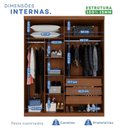 Ver imagem 6 de Guarda-Roupa 4 Portas 3 Gavetas Fenix Espresso Móveis Marrom/Cinamomo/Off White