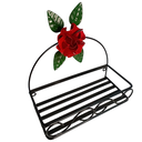 Ver imagem 4 de Porta shampoo de parede rústico feito de ferro com pintura que não enferruja suporte de banheiro prá