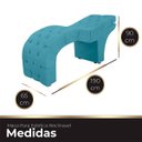 Ver imagem 5 de Maca Estofada Capitone Reclinável Julia para Estetica Facial Sombrancelha e Cílios Suede