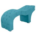 Ver imagem 4 de Maca Estofada Capitone Reclinável Julia para Estetica Facial Sombrancelha e Cílios Suede