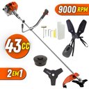 Ver imagem 2 de Roçadeira Lateral Gasolina Tekna Rl430acntk 2t 43cc 1,7hp Lâmina 3 Pontas e Cabeçote Nylon