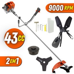 Roçadeira Lateral Gasolina Tekna Rl430acntk 2t 43cc 1,7hp Lâmina 3 Pontas e Cabeçote Nylon - 2