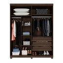 Ver imagem 2 de Guarda-roupa Closet 3 Gavetas com Pés Fenix Espresso Móveis