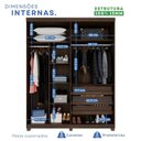 Ver imagem 5 de Guarda-roupa Closet 3 Gavetas com Pés Fenix Espresso Móveis