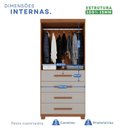 Ver imagem 6 de Guarda-Roupa 2 Portas 4 Gavetas Ilhéus Espresso Móveis Marrom/Cinamomo/Off White