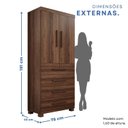 Ver imagem 3 de Guarda-roupa 2 Portas 4 Gavetas Ilhéus Espresso Móveis
