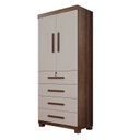 Ver imagem 2 de Guarda-roupa 2 Portas 4 Gavetas Ilhéus Espresso Móveis