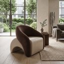 Ver imagem 1 de Poltrona Decorativa Confortável Pé Palitos:Veludo Marrom