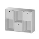 Ver imagem 2 de Organizador/Estante para Quarto Infantil com 3 Caixas e 3 Nichos Mia 96CMX74CMX30CM Branco