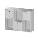 Ver imagem 2 de Organizador/Estante para Quarto Infantil com 3 Caixas e 3 Nichos Mia 96CMX74CMX30CM Branco