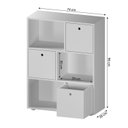 Ver imagem 5 de Organizador/Estante para Quarto Infantil com 3 Caixas e 3 Nichos Mia 96CMX74CMX30CM Branco